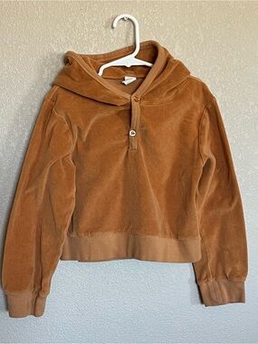Kate Quinn Caramel Brown Hooded Pullover